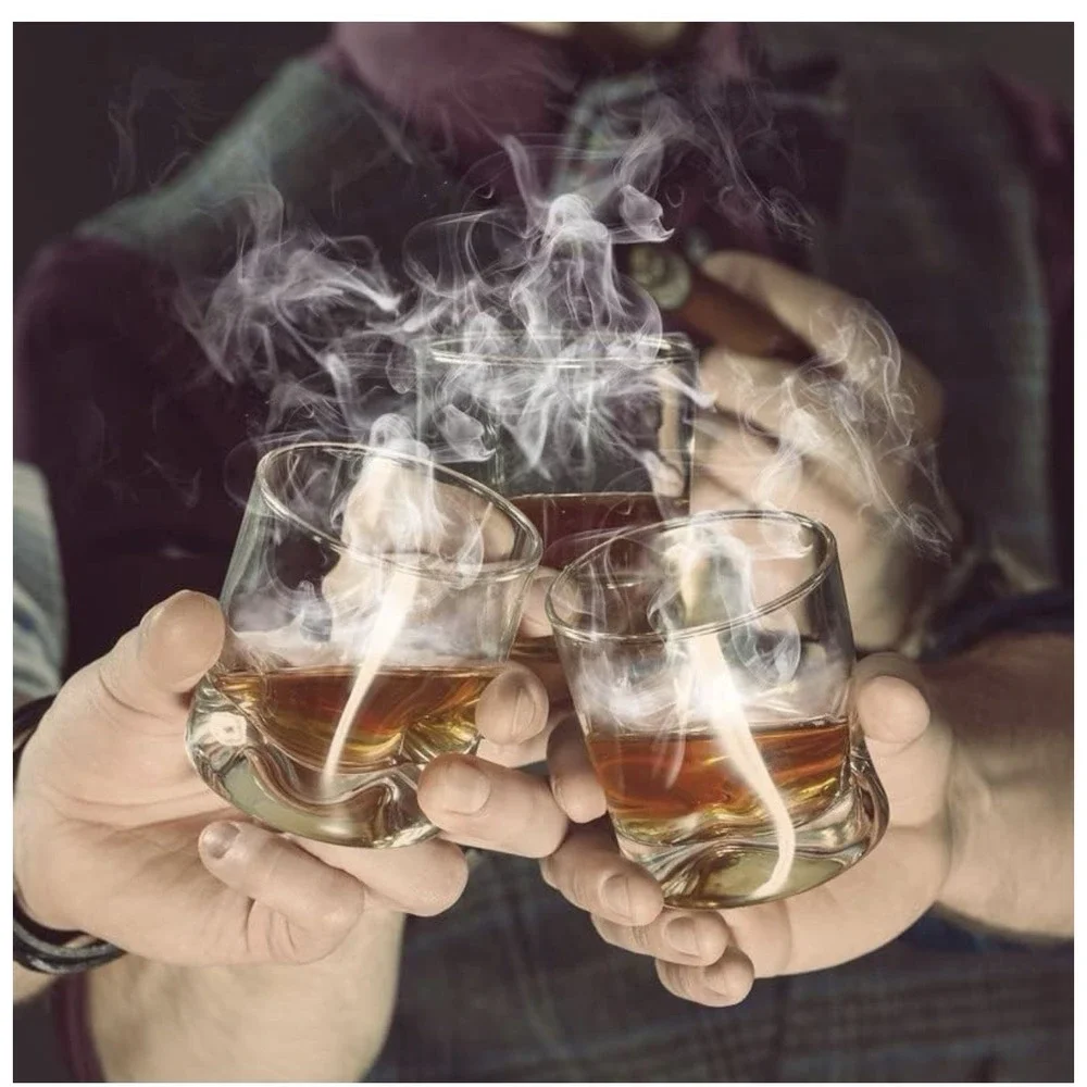 Cockyail Whiskey Smoker Kit With Tourch Old Fashion With Four Flavor Smoking Woo